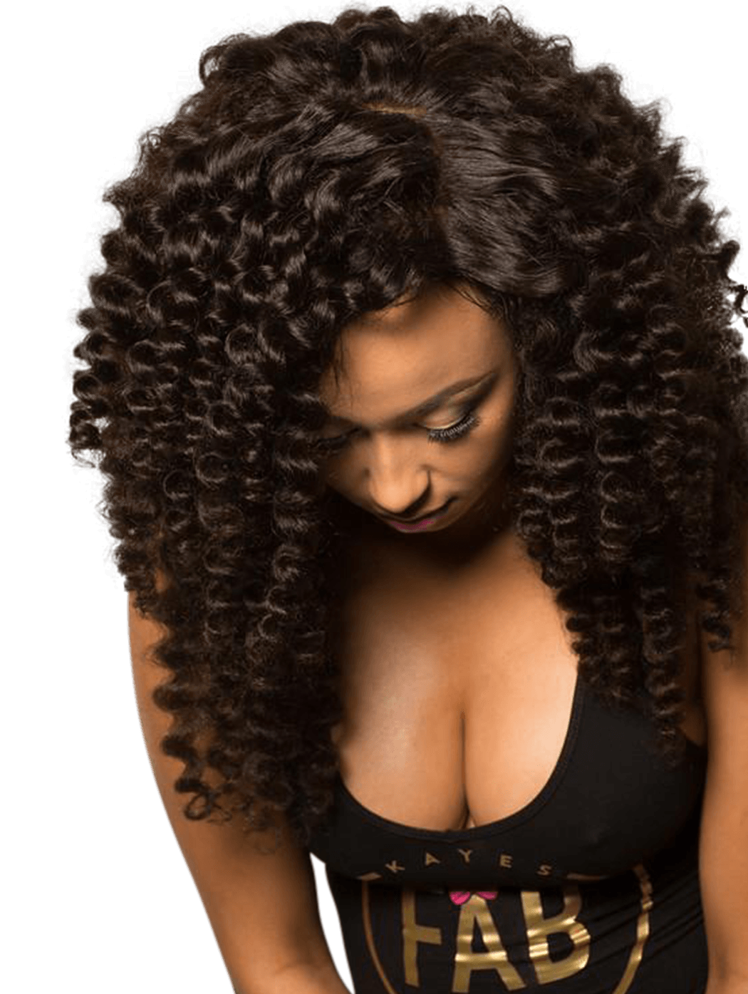Kaye's Fab Mongolian Tight Curl Lace Closure Women Hair Weaves Extension Mongolian Virgin Hair, 12'-24" Size Wigs For Women - Kaye's Fab Hair
