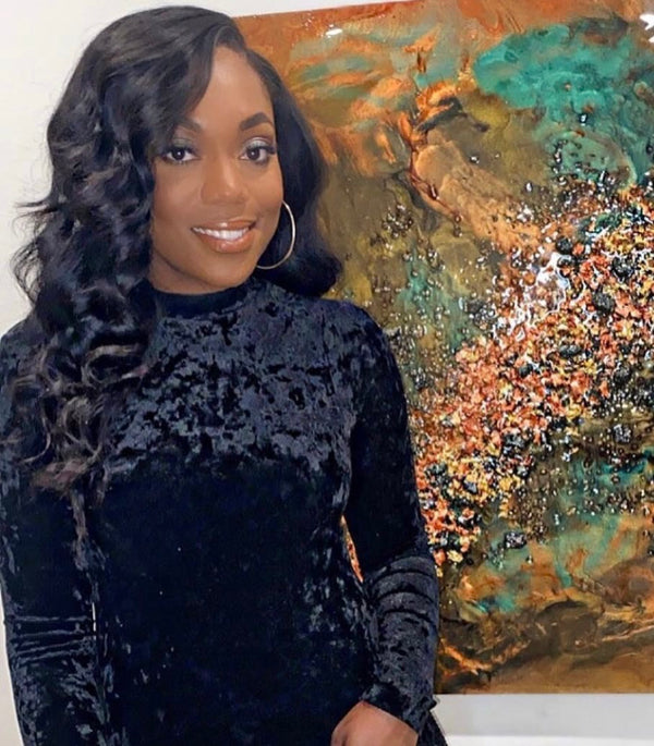 Customer wearing Fab Hair by Kaye Loose Wave hair