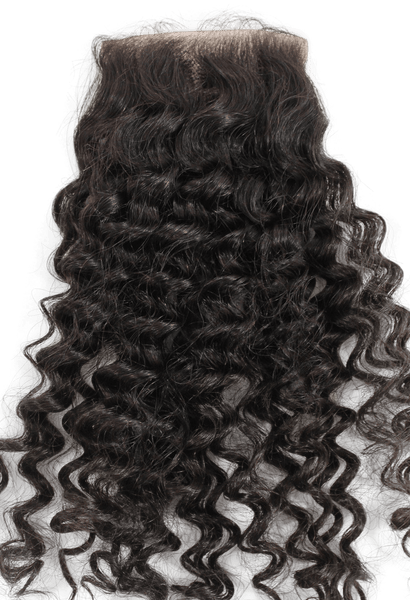 Kaye's Fab Virgin Brazilian Loose Curly Lace Closure 4x4 Women Hair Extension Wigs For Women, 12” to 22" Size Available
