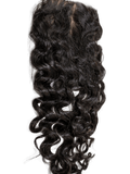 Kaye's Fab Virgin Brazilian Loose Curly Silk Lase Base  4"x 4" Closure Women Hair Extension Natural Color Wigs For Women, 12” to 18" Size Available
