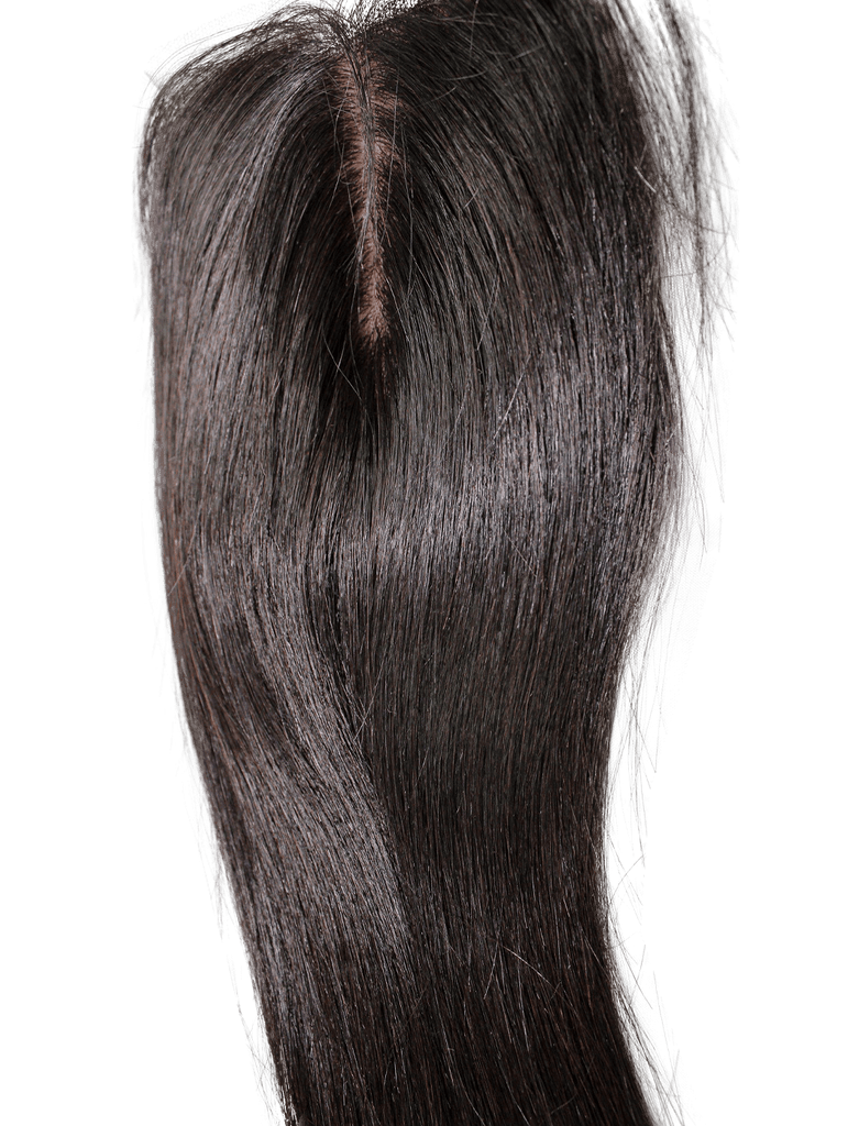 Kaye's Fab Virgin Brazilian Straight Silk Base Closure Human Hair Extension Wigs For Women 12"-22" Size Available